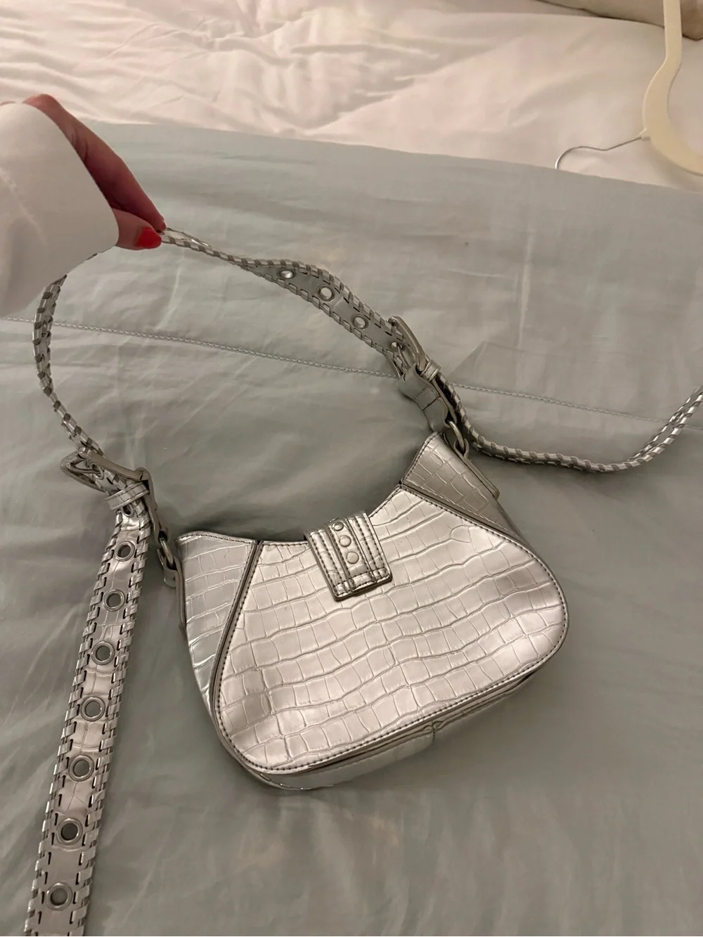 Urban Outfitters silver metallic purse